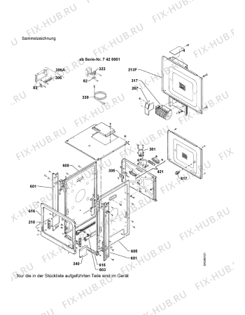 Взрыв-схема плиты (духовки) Electrolux GH GL 34  Z   EG - Схема узла Housing, outer